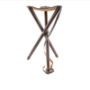 Stoel 3-poot leer 70 cm hoog
